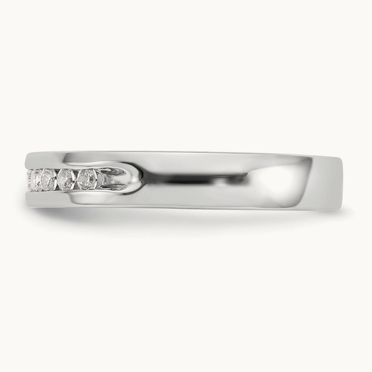 10- Stone Ladies Band Mounting, 1.7mm, 14K White Gold