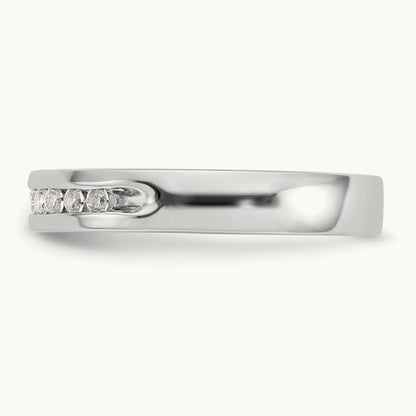 10- Stone Ladies Band Mounting, 1.7mm, 14K White Gold