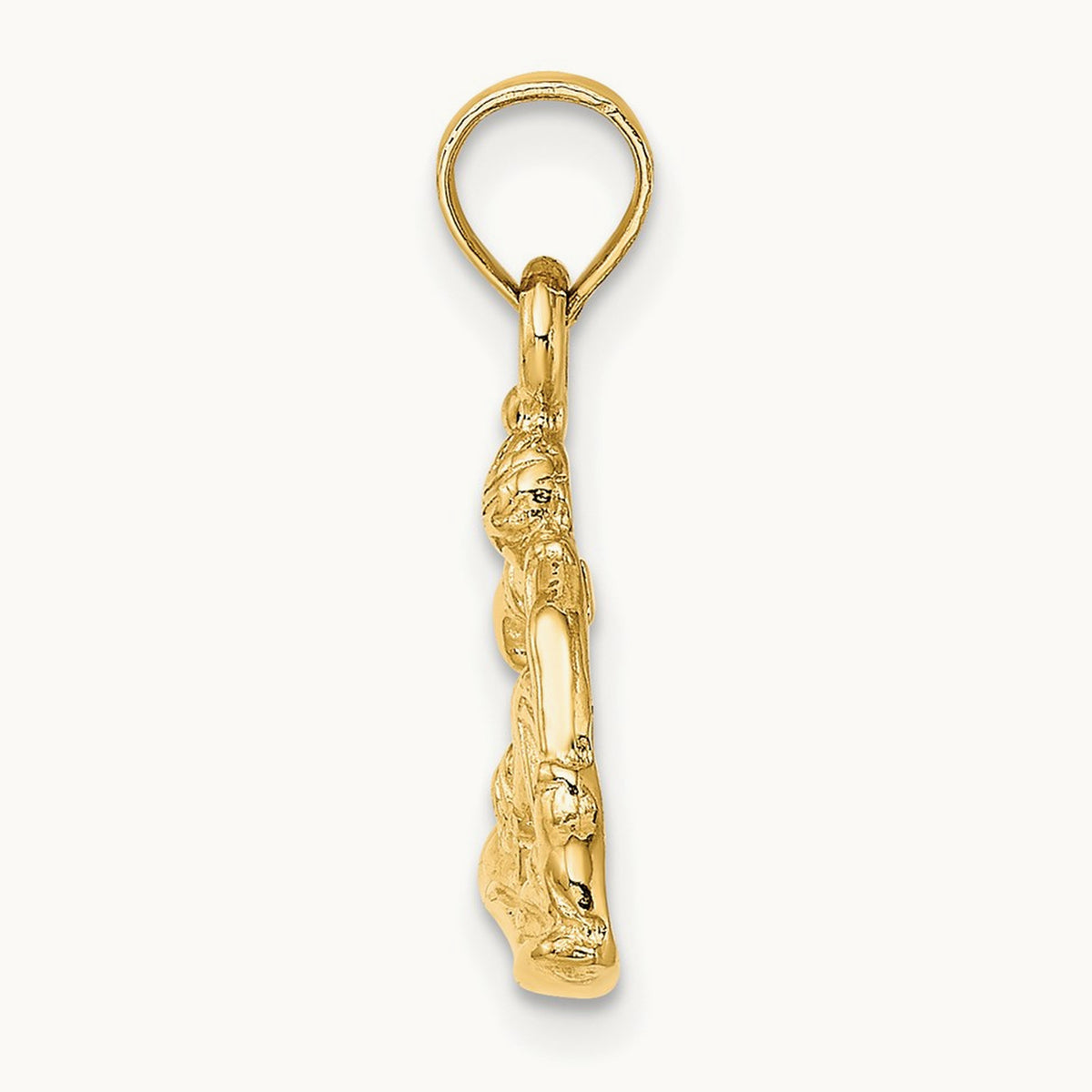 Snowboarder Charm, 14K