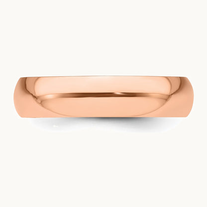 14K Rose Gold 5mm Half-Round Wedding Band