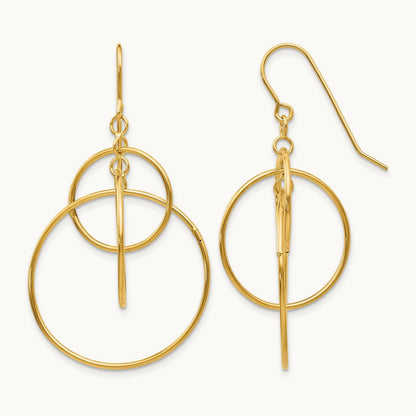 Polished Circles Dangle Earrings — photo set