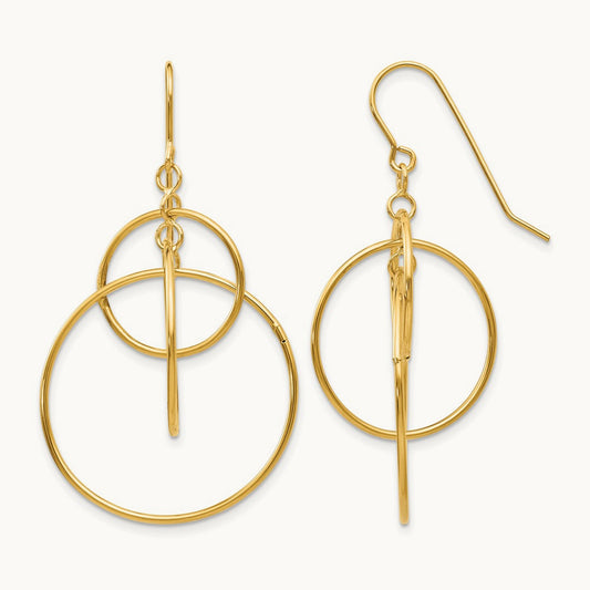 Polished Circles Dangle Earrings — photo set