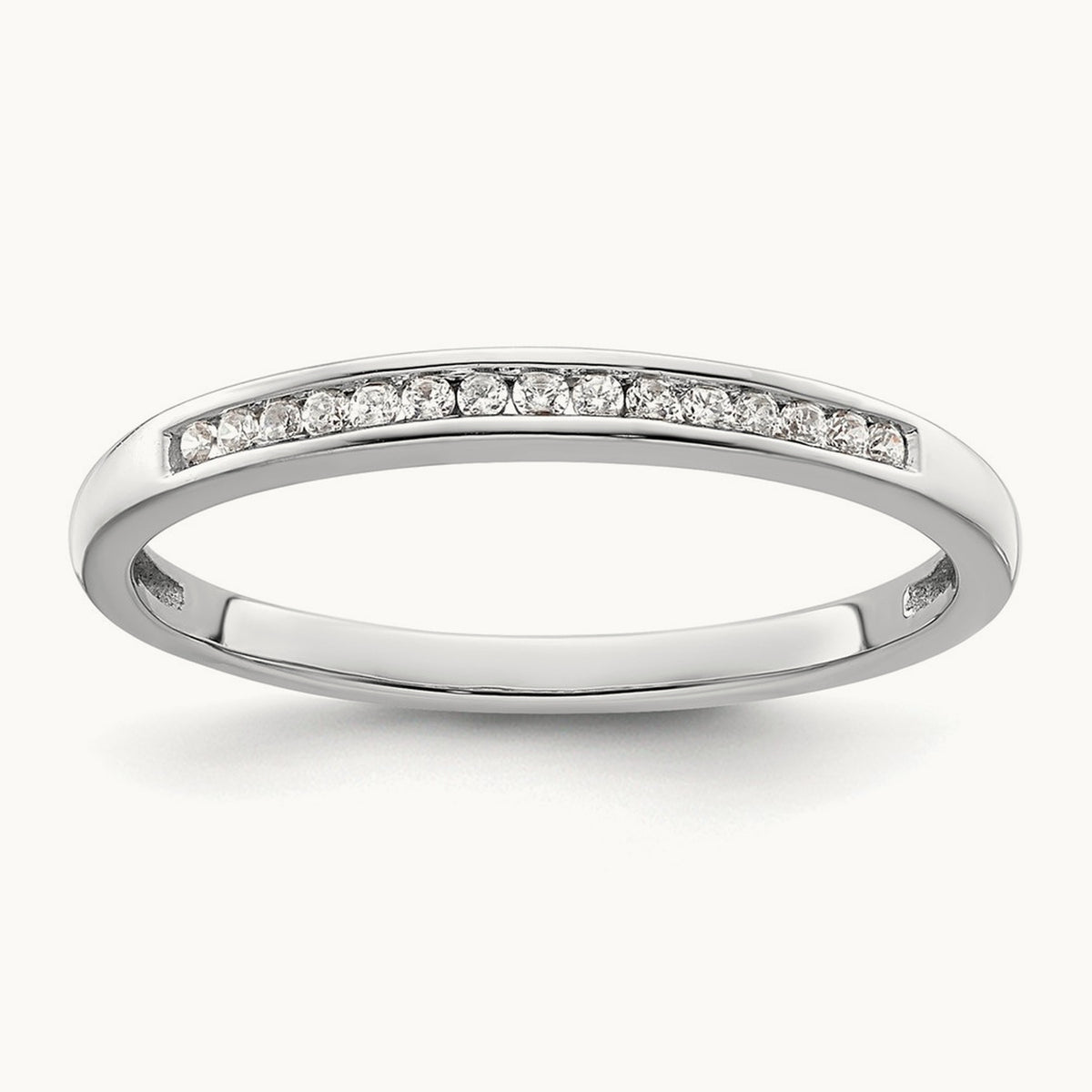 Diamond Wedding Band, 14K White Gold