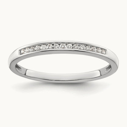 Diamond Wedding Band, 14K White Gold