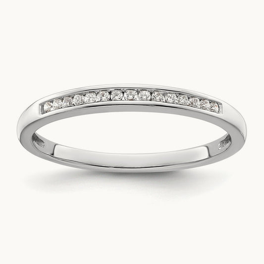Diamond Wedding Band, 14K White Gold