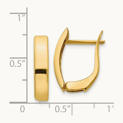 Polished Hinged Post Earrings, 14K Gold