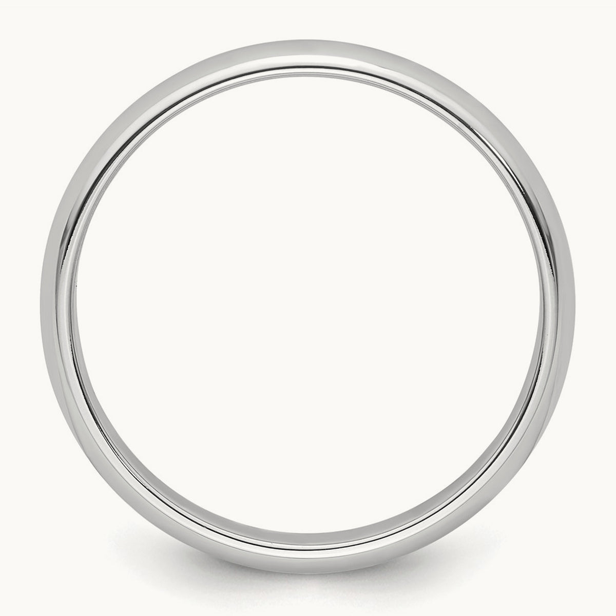 Half-Round Wedding Band — Platinum, 4mm