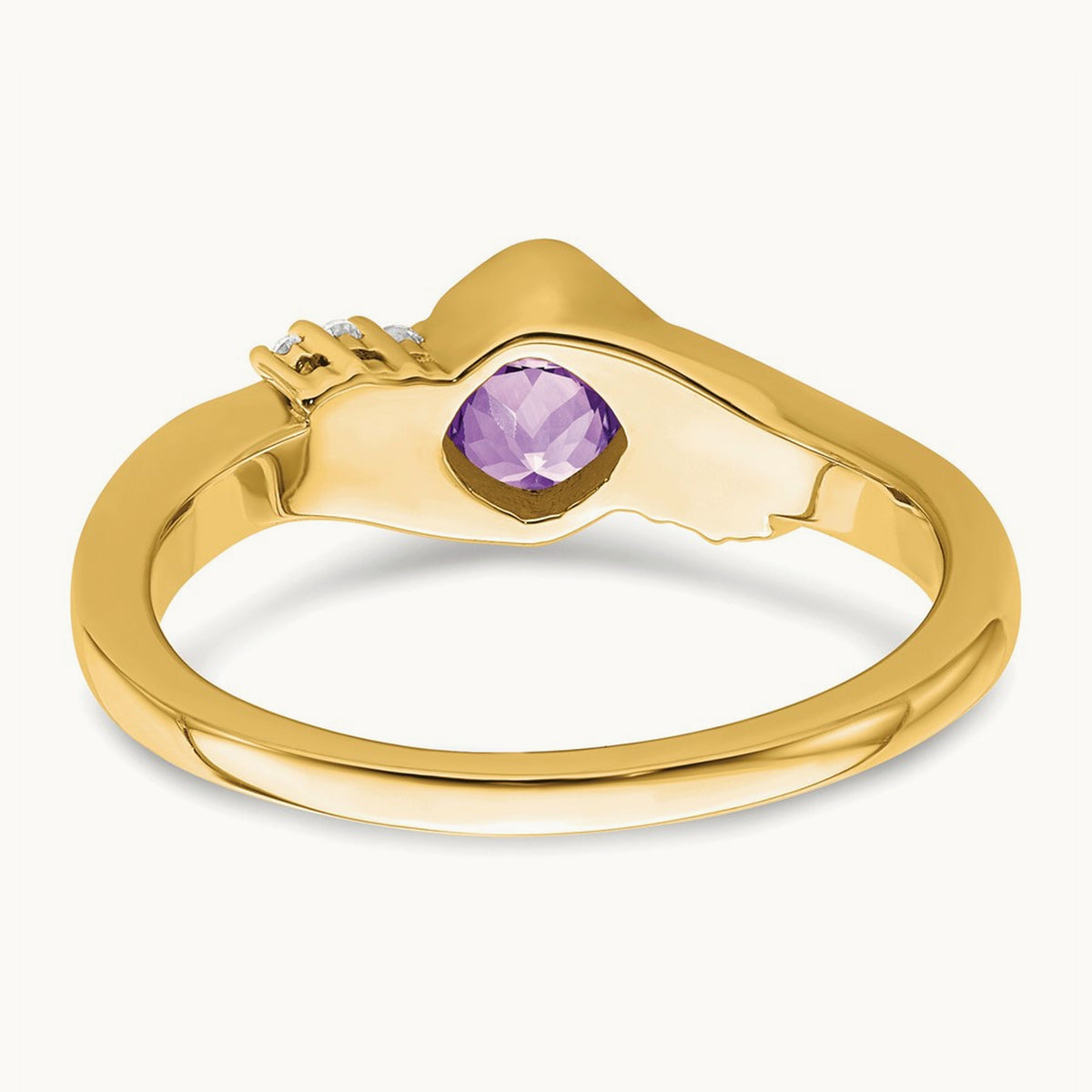 Amethyst and Diamond Ring, 14K