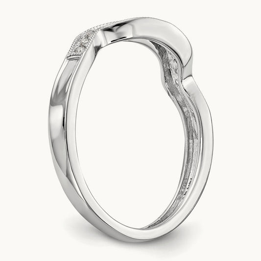 Diamond Wedding Band, 14K White Gold
