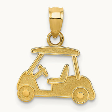 Golf Cart Charm, 14K