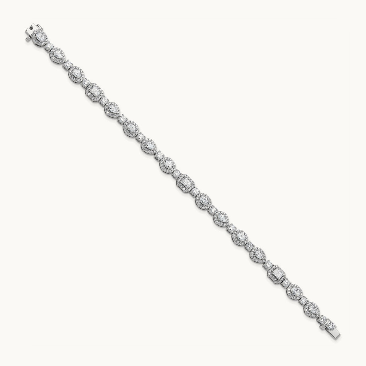 Fashion Tennis Bracelet, 5.50 ct tw Lab-Grown Diamond — 14K White Gold