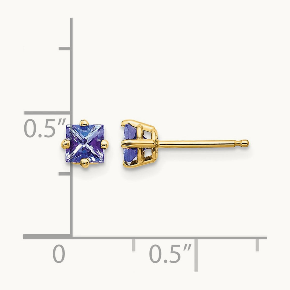 Tanzanite Earrings, 14K