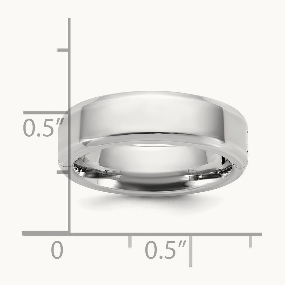 CLIQ Hinged Beveled Edge Wedding Band, 6mm, 14K White Gold