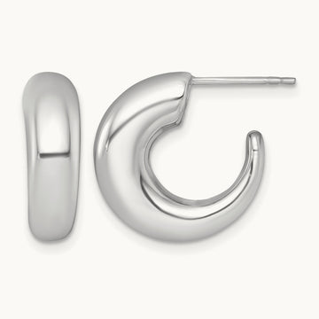 Polished Hoop Post Earrings — photo set