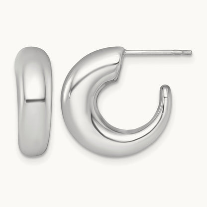 Polished Hoop Post Earrings — photo set