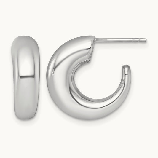Polished Hoop Post Earrings — photo set