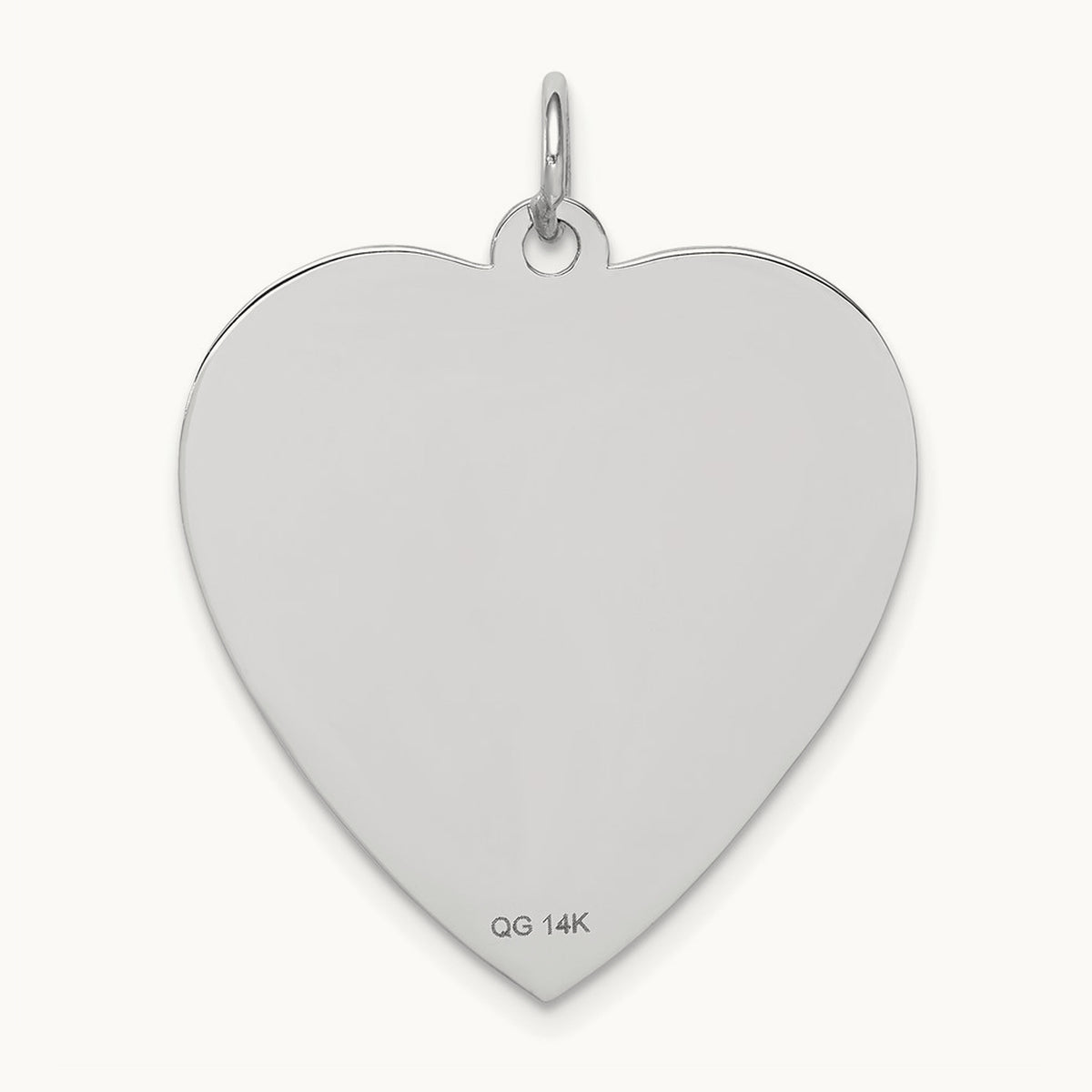 WG Heart-Shaped Enameled Medical Jewelry Pendant, 14K