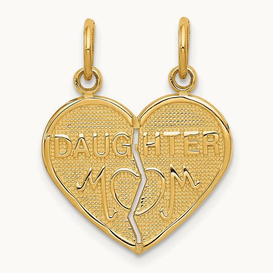 Break-apart MOM-DAUGHTER Charm, 14K