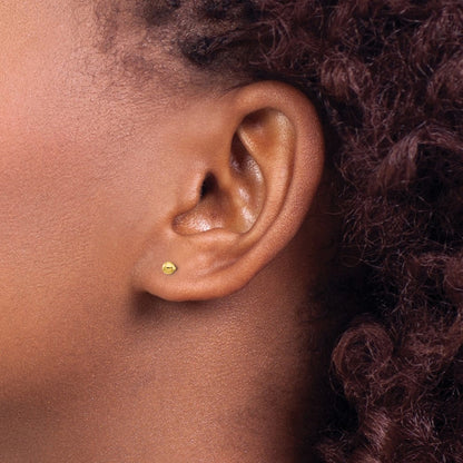 Inverness Ball Post Earrings — 14K Yellow Gold, 3mm