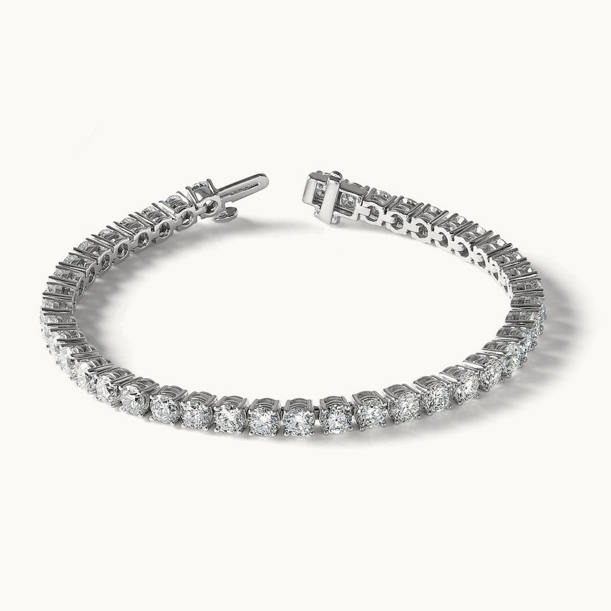 Tennis Bracelet, 10.00 ct tw Lab-Grown Diamond — 14K White Gold