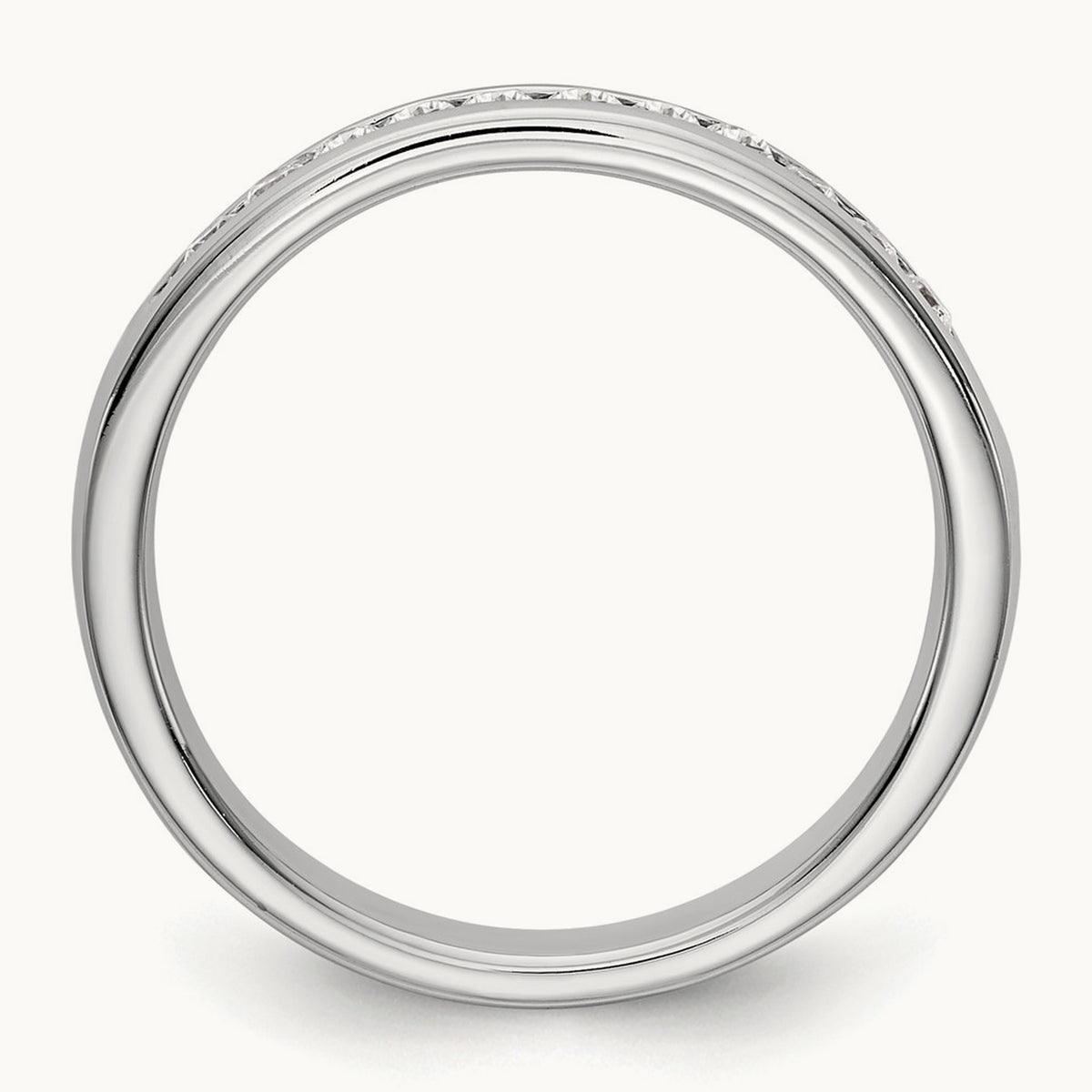 11- Stone Ladies Band Mounting, 1.7mm, 14K White Gold
