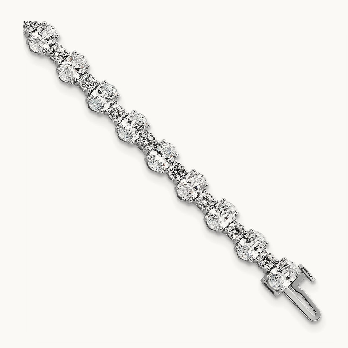 Round & Oval Tennis Bracelet, 11.00 ct tw Lab-Grown Diamond