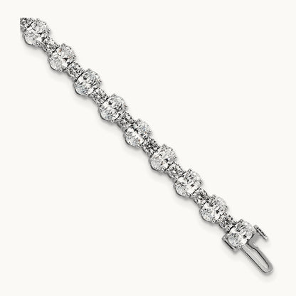 Round & Oval Tennis Bracelet, 11.00 ct tw Lab-Grown Diamond