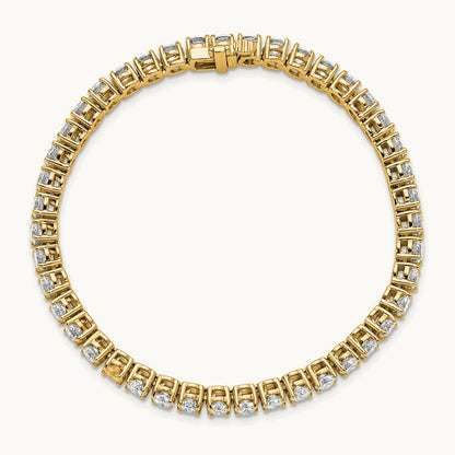 Tennis Bracelet, 9.00 ct tw Lab-Grown Diamond — 14K Yellow Gold