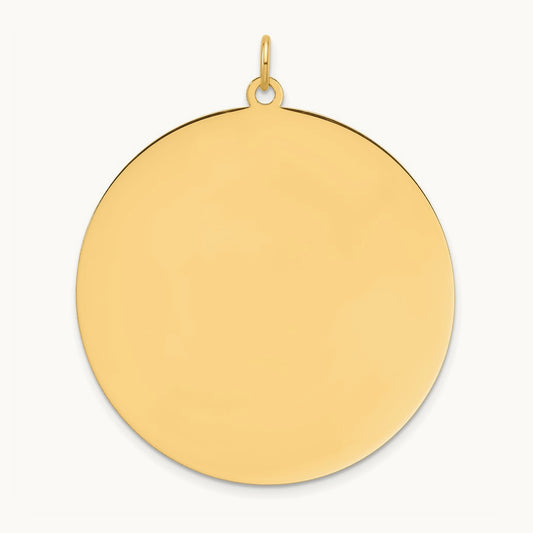 Round Disc Charm, 14K