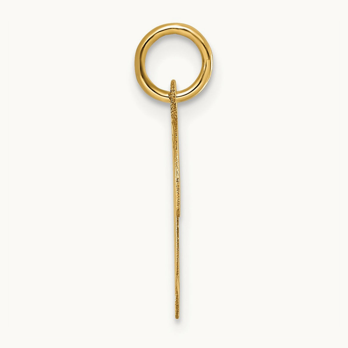 Medium Script Initial Charm — 14K Yellow Gold, D