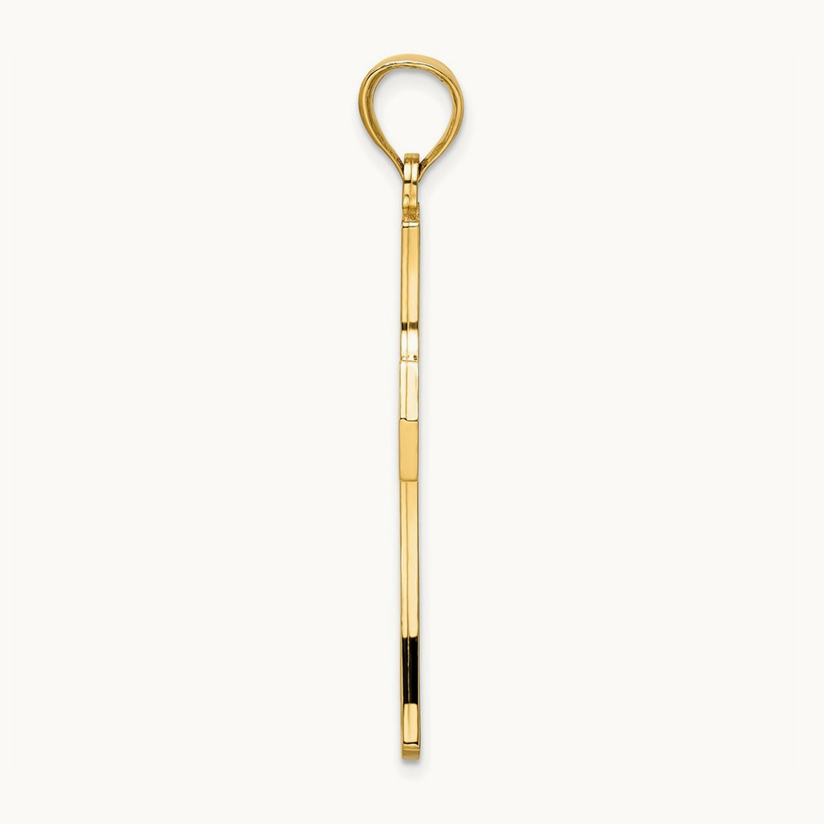 Polished Cross Pendant, 14K