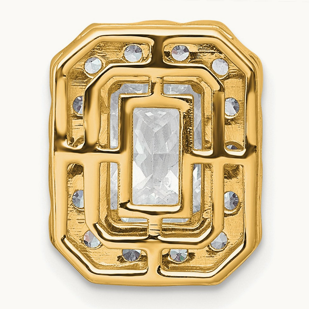 Radiant Halo Chain Slide, 0.25-5.50 ct tw Lab-Grown Diamond — 2 7/8 ct, 14K Yellow Gold