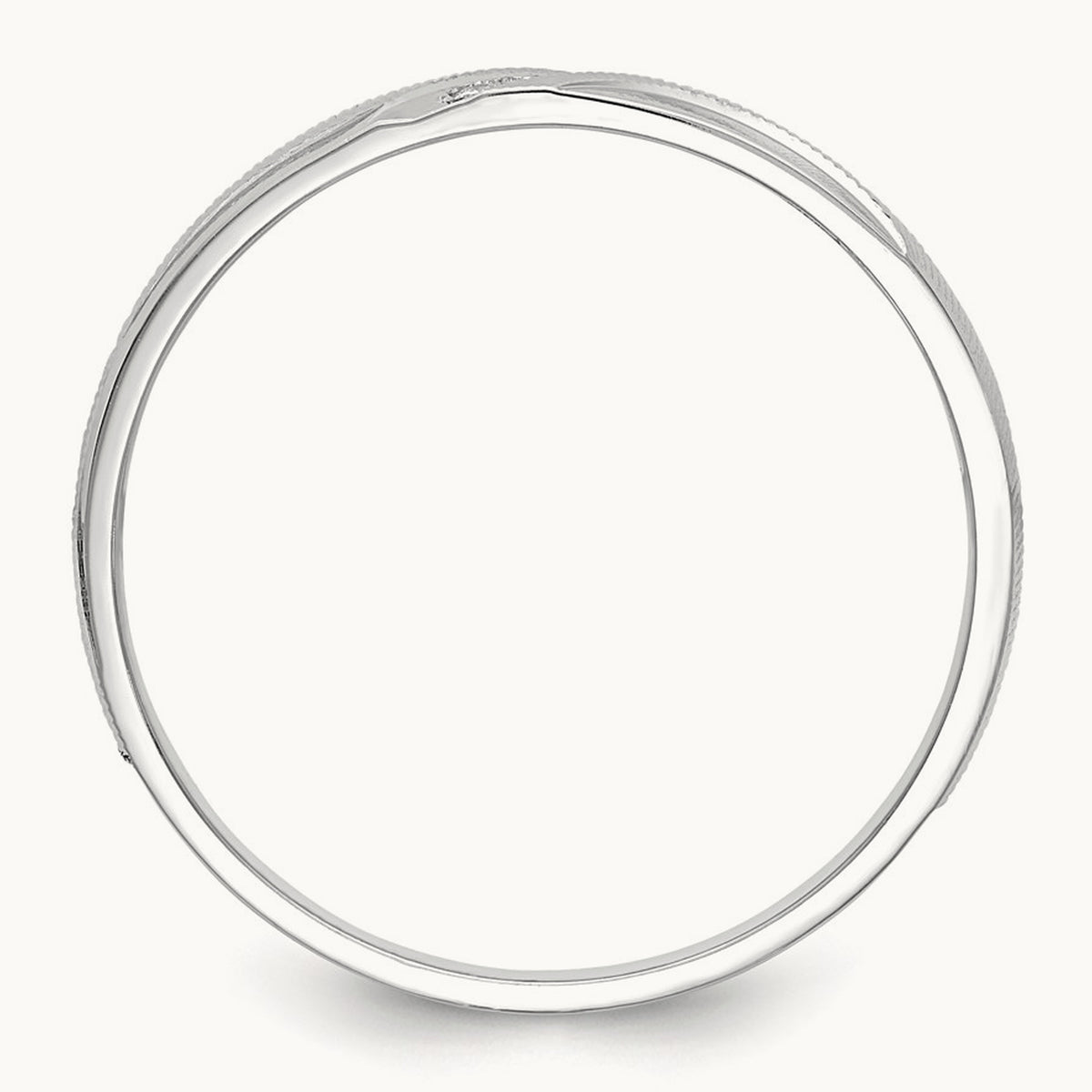 AA Quality Trio Mens Complete Wedding Band, 14K White Gold