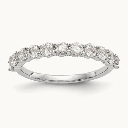 11-Stone Diamond Band, 14K White Gold
