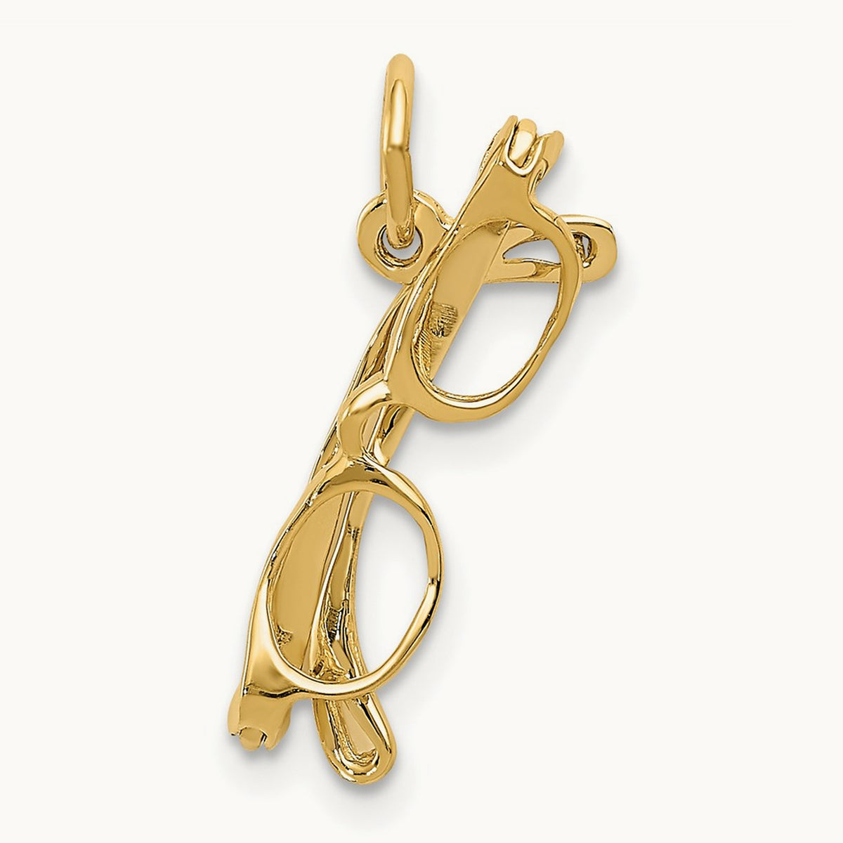 Moveable Glasses Charm, 14K
