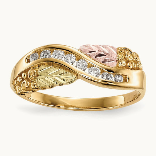 Black Hills Gold Ring, 0.15 ct tw