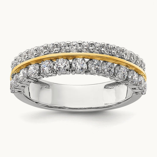 Double Row Fashion Band, 1.00 ct tw Lab-Grown Diamond