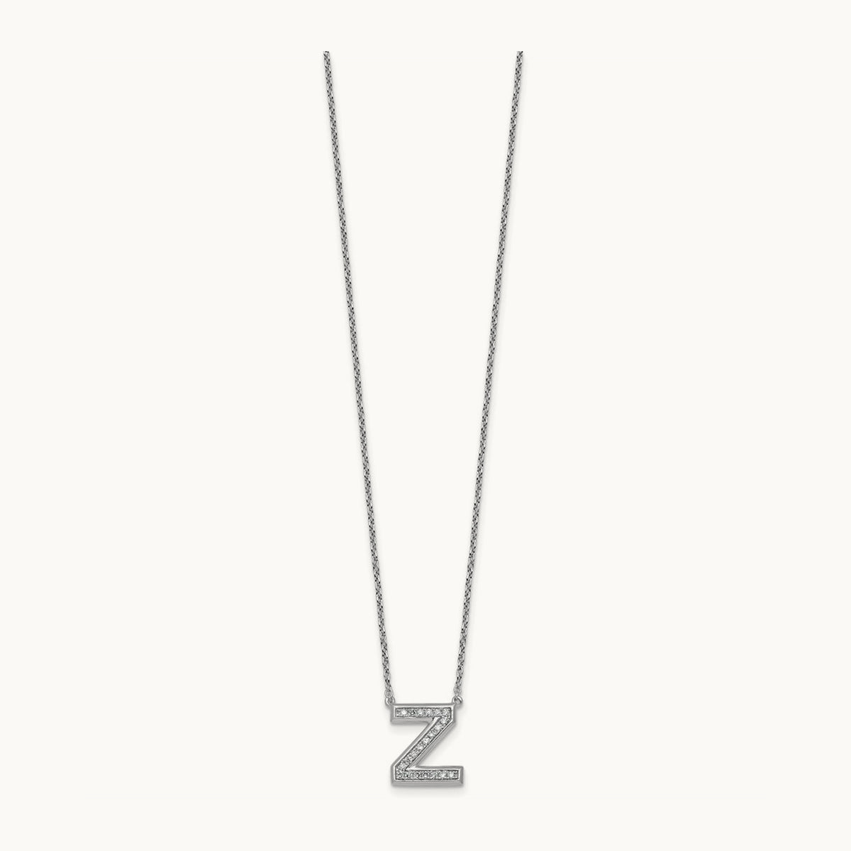 Initial Z Necklace, 0.20 ct tw Lab-Grown Diamond