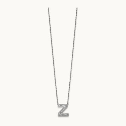 Initial Z Necklace, 0.20 ct tw Lab-Grown Diamond