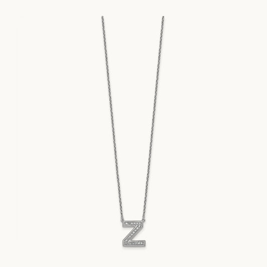 Initial Z Necklace, 0.20 ct tw Lab-Grown Diamond