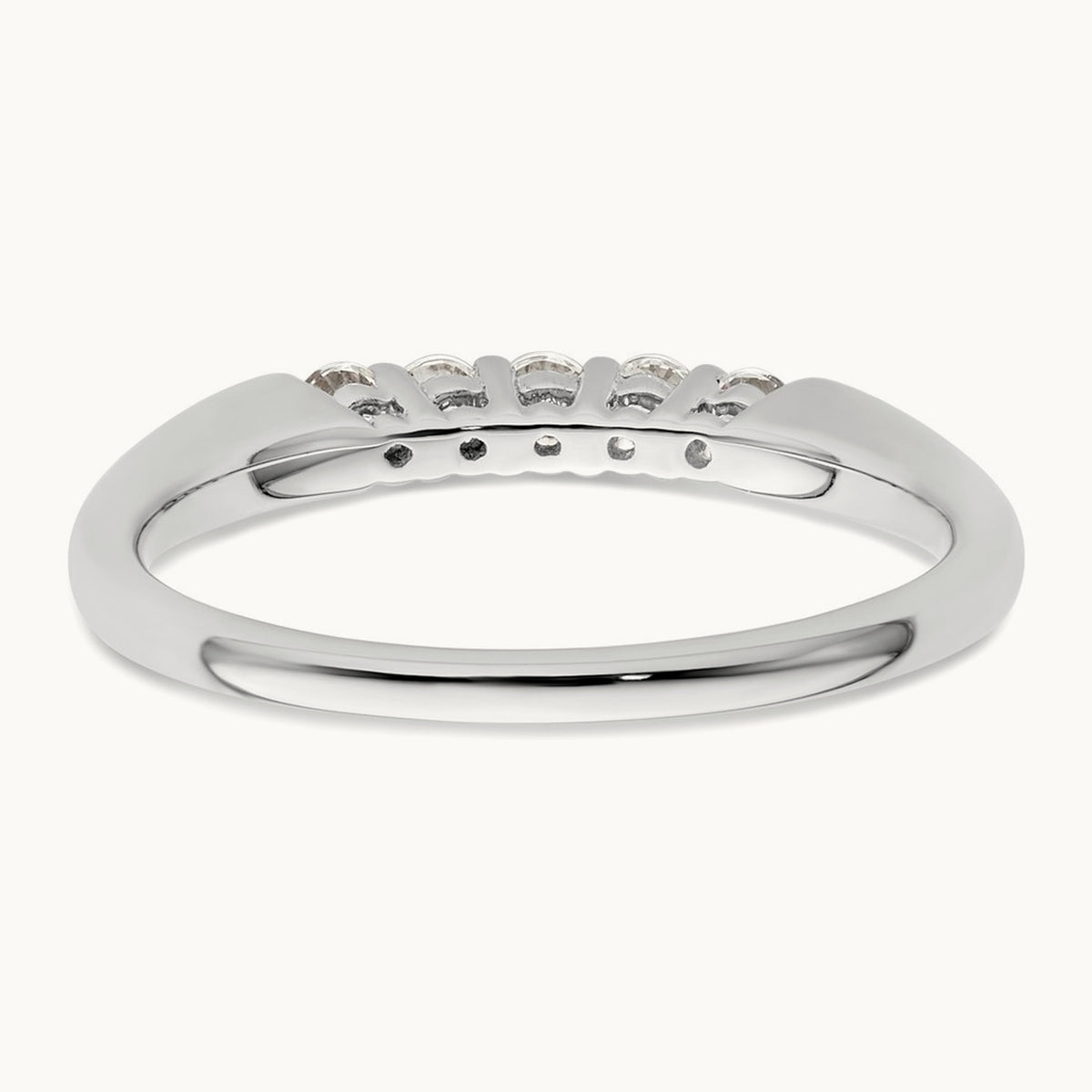 5-Stone Diamond Band, 14K White Gold