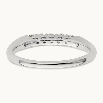5-Stone Diamond Band, 14K White Gold