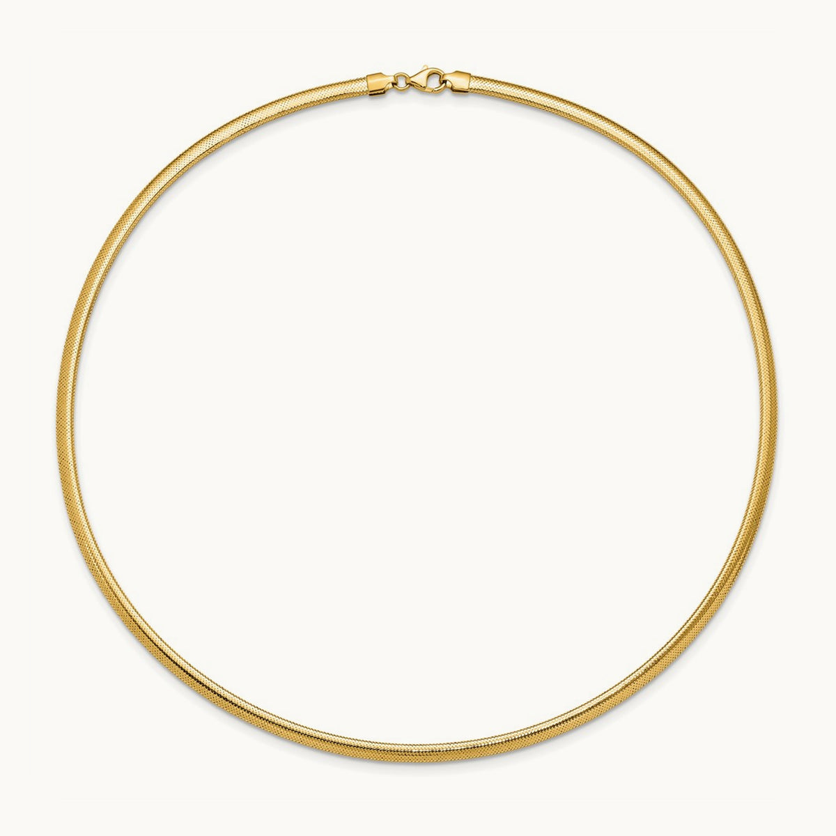 Polished Mesh Necklace, 14K — Leslie's