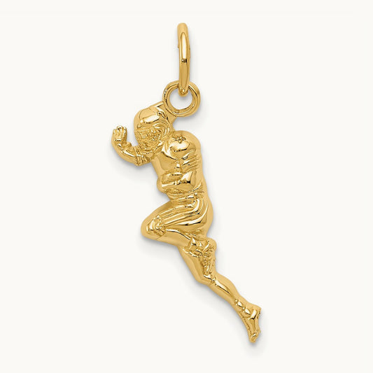 Football Player Charm, 14K