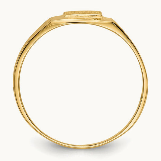 5.25x4. Open Back Signet Ring, 75mm, 14K