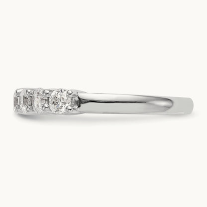 7-Stone Diamond Band, 14K White Gold
