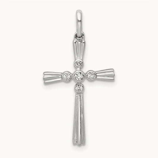 1/15ct. Diamond Cross Pendant — photo set