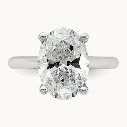 Oval 8X Ring, 4.00 ct tw Lab-Grown Diamond — 14K White Gold