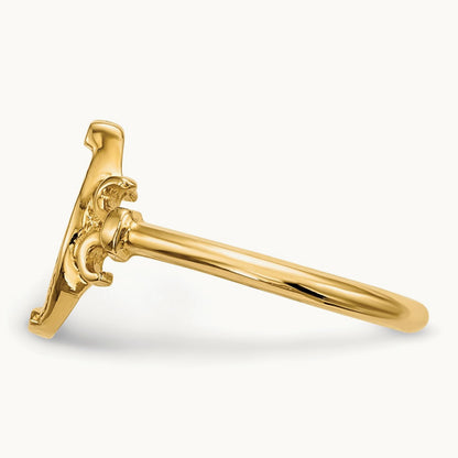 Polished Horseshoe Ring, 14K