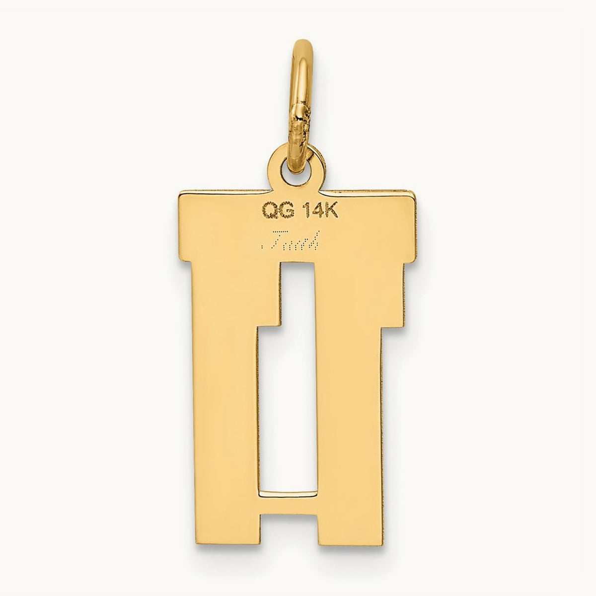 Small Polished Number 11 Charm, 14K